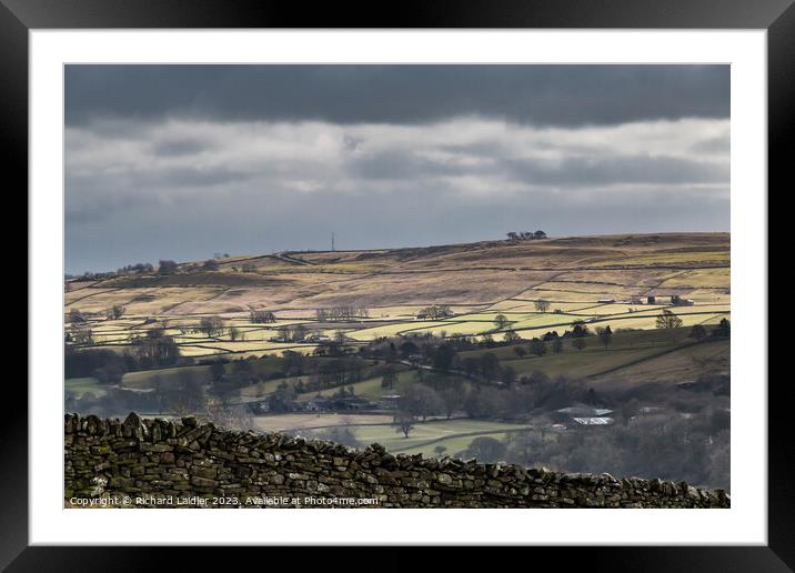 Bright Spot on Bail Hill, Teesdale Framed Mounted Print by Richard Laidler