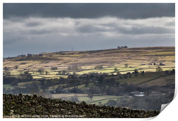 Bright Spot on Bail Hill, Teesdale Print by Richard Laidler