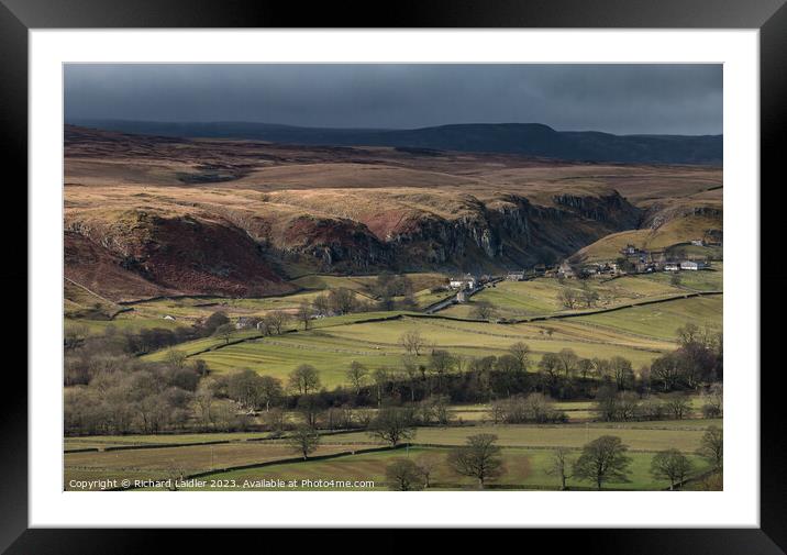 Bright Spot on Holwick Scar, Teesdale Framed Mounted Print by Richard Laidler