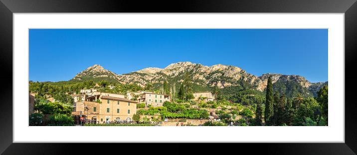 Panorama of Deia Framed Mounted Print by Alex Winter