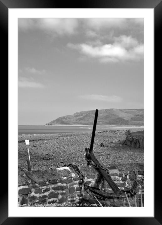Anchor At Porlock  Framed Mounted Print by Les Schofield