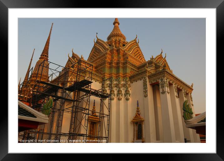 Phra Mondop at Wat Pho is the library hall for Bud Framed Mounted Print by Hanif Setiawan