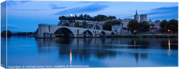 Le Pont d'Avignon  Canvas Print by Michael Kemp