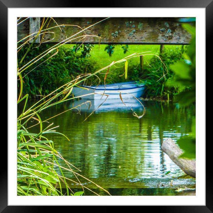 Serene Rowing on the Granta Framed Mounted Print by Simon Hill