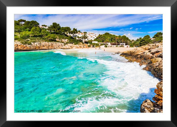 Cala Anguila Paradise Framed Mounted Print by Alex Winter