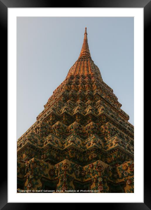 2nd Buddha stupa reaching symmetric in the sky Framed Mounted Print by Hanif Setiawan