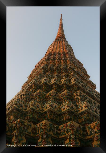 2nd Buddha stupa reaching symmetric in the sky Framed Print by Hanif Setiawan