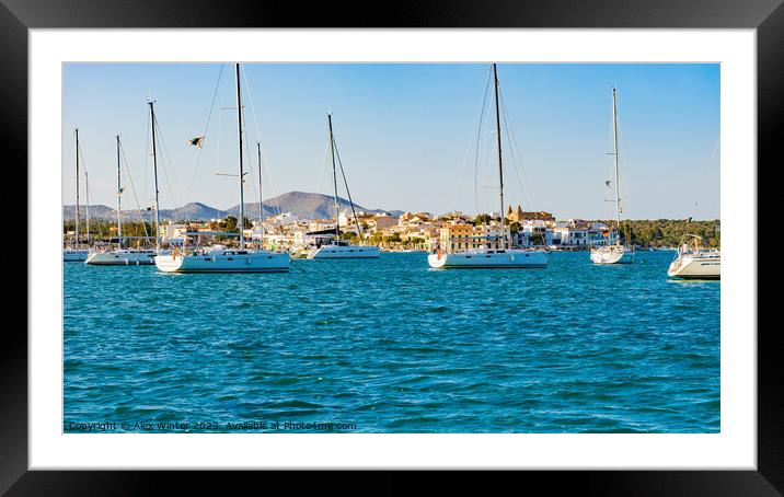Beautiful view of coastline in Porto Colom Framed Mounted Print by Alex Winter