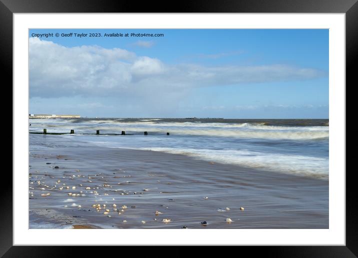 Shells on the beach Framed Mounted Print by Geoff Taylor