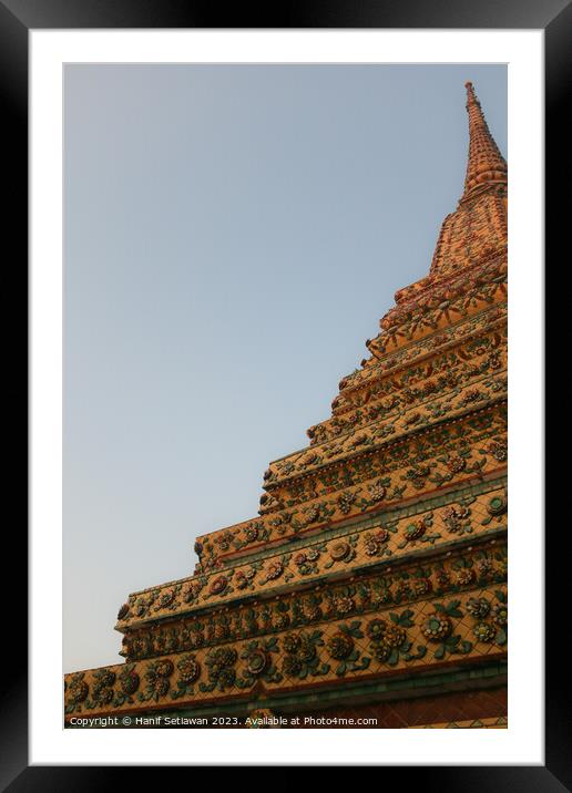 Unique view of a Buddha stupa against clear sky. 2 Framed Mounted Print by Hanif Setiawan