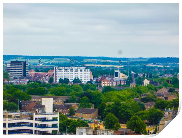 The Skyline of Nottingham Print by Simon Hill