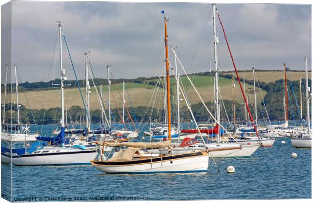 Cornish sailboats Canvas Print by Chris Yaxley