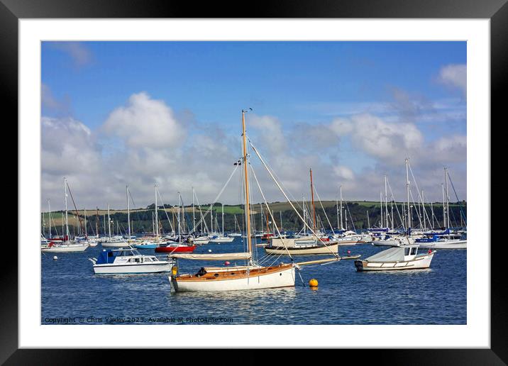 View across the Camel Estuary, Cornwall Framed Mounted Print by Chris Yaxley