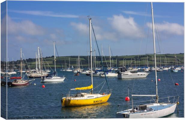 View across the Camel Estuary, Cornwall Canvas Print by Chris Yaxley