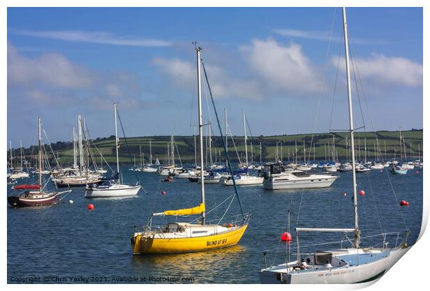 View across the Camel Estuary, Cornwall Print by Chris Yaxley