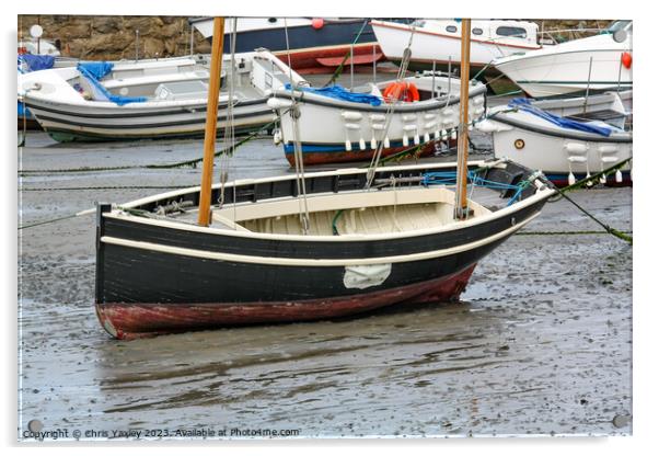 Cornish fishing boat Acrylic by Chris Yaxley