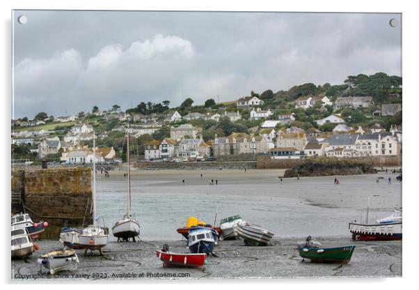 Fishing harbour on the Cornish Coast Acrylic by Chris Yaxley