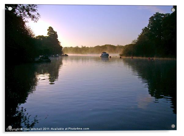 Dawn at Twickenham Acrylic by Stan Mitchell