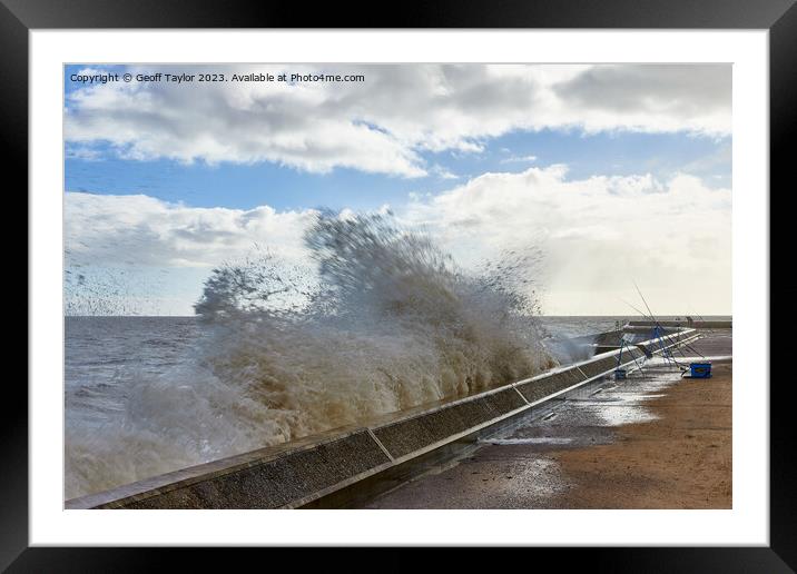 Gone fishing with a splash Framed Mounted Print by Geoff Taylor