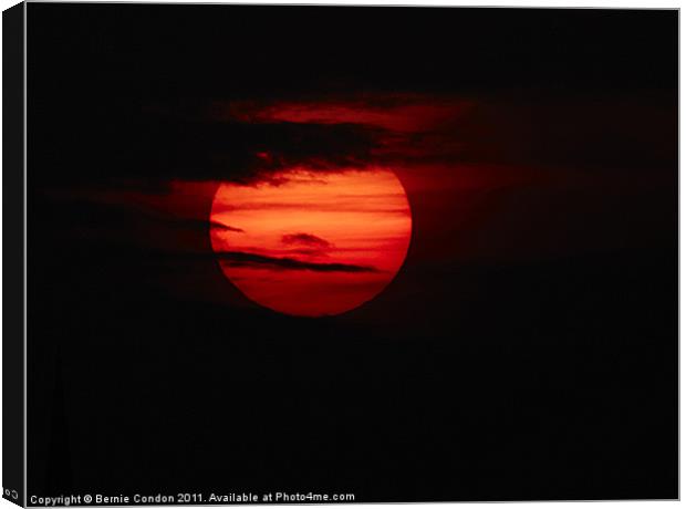 Sunset Canvas Print by Bernie Condon