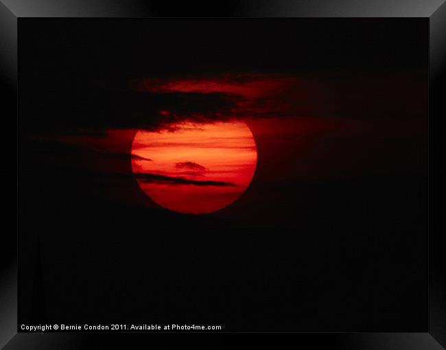 Sunset Framed Print by Bernie Condon