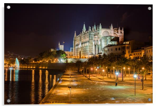 Majorca Spain Gothic Majesty in the Dark Acrylic by Alex Winter