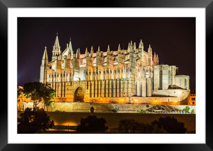 Palma Cathedral Framed Mounted Print by Alex Winter