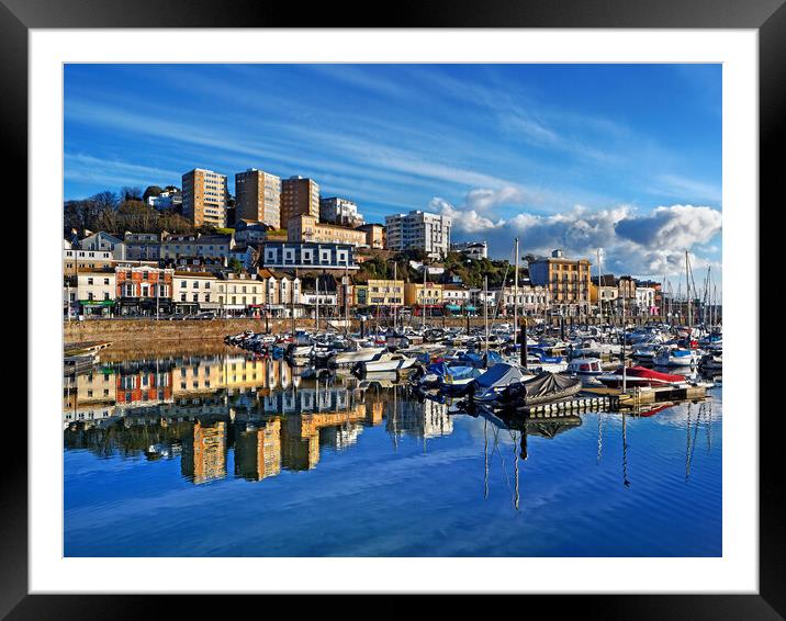Torquay Harbour Reflections Framed Mounted Print by Darren Galpin