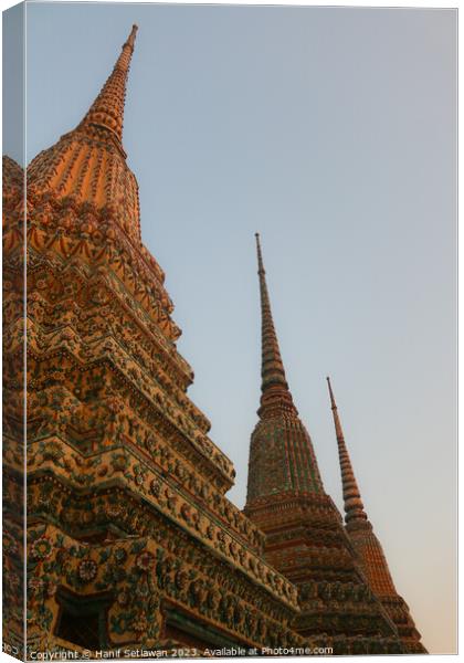 First from three stupa in a row at Wat Pho Canvas Print by Hanif Setiawan
