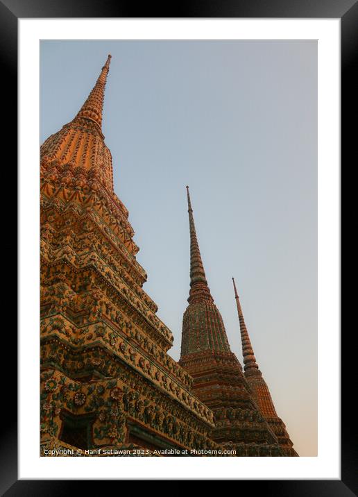 First from three stupa in a row at Wat Pho Framed Mounted Print by Hanif Setiawan
