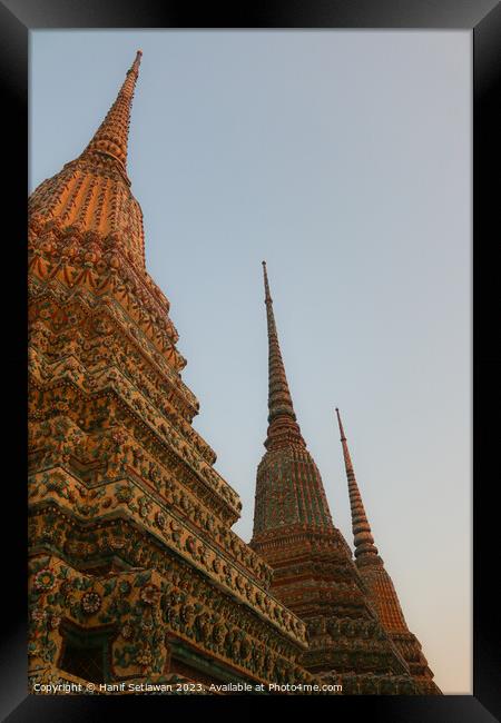 First from three stupa in a row at Wat Pho Framed Print by Hanif Setiawan