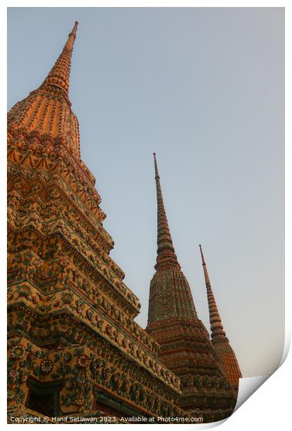 First from three stupa in a row at Wat Pho Print by Hanif Setiawan