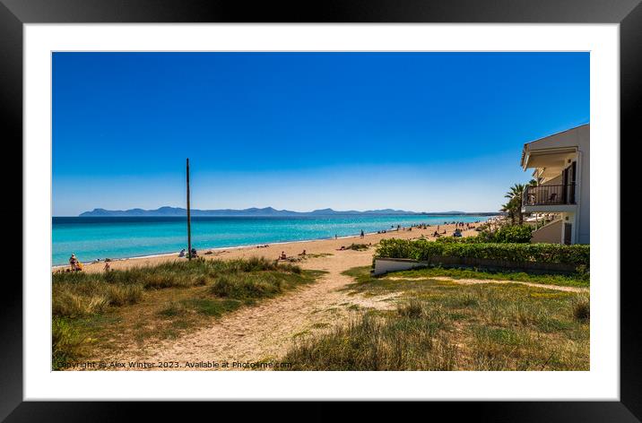 Can Picafort majorca Framed Mounted Print by Alex Winter