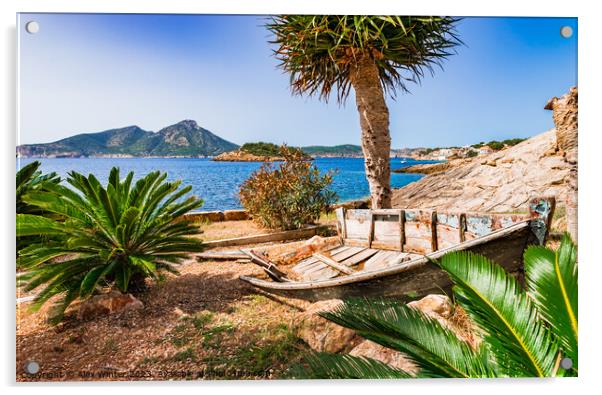 Idyllic view of Sant Elm coast, Mallorca, Spain Acrylic by Alex Winter