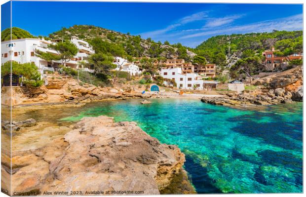 Sant Elm coast Mallorca Spain, Mediterranean Sea Canvas Print by Alex Winter