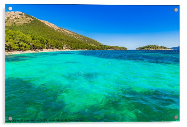 platja de Formentor on Majorca Acrylic by Alex Winter