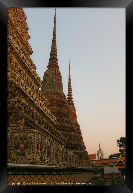 2nd view from three stupa in a row at Wat Pho Framed Print by Hanif Setiawan
