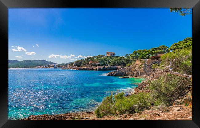 Island scenery Mallorca island Cala Ratjada Framed Print by Alex Winter