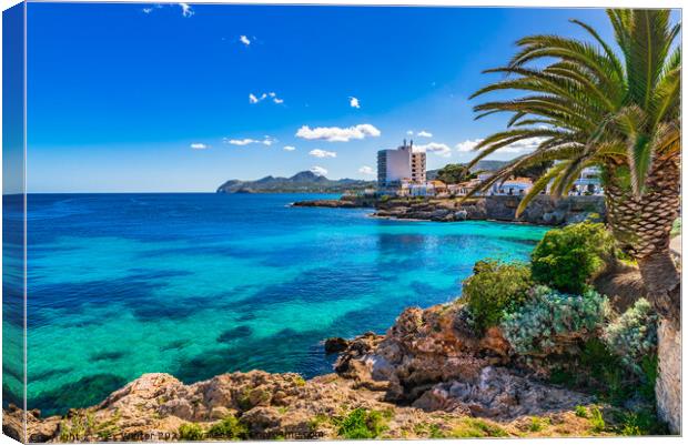 Coast promenade in Cala Rajada majorca Canvas Print by Alex Winter