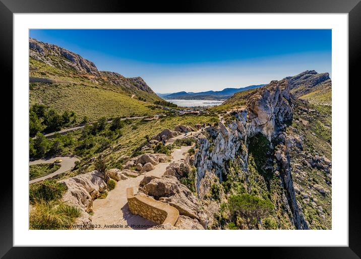 Cap Formentor, bay of pollensa Framed Mounted Print by Alex Winter