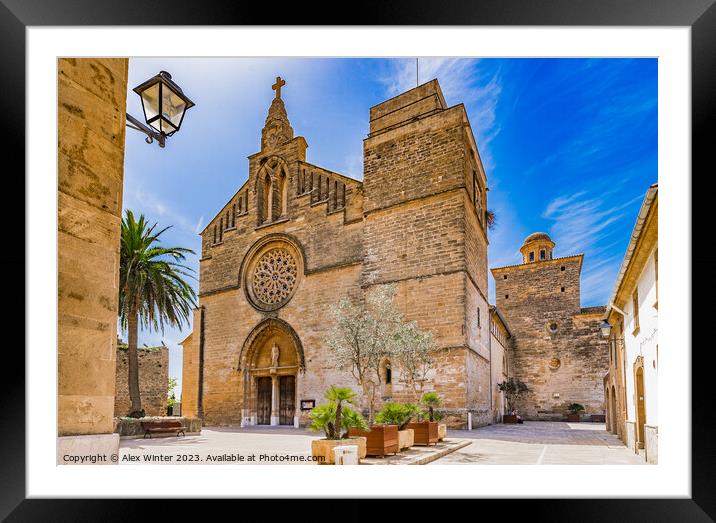 Sant Jaume church Alcudia Framed Mounted Print by Alex Winter