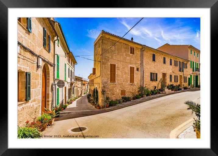 Old town of Alcudia, Spain Balearic islands Framed Mounted Print by Alex Winter