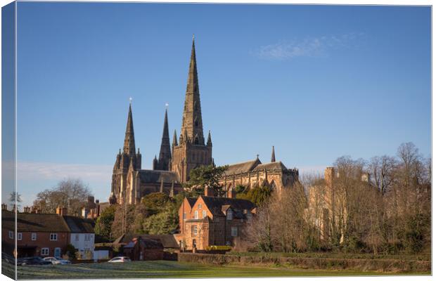 Majestic Beauty of Lichfield Cathedral Canvas Print by Alan Tunnicliffe
