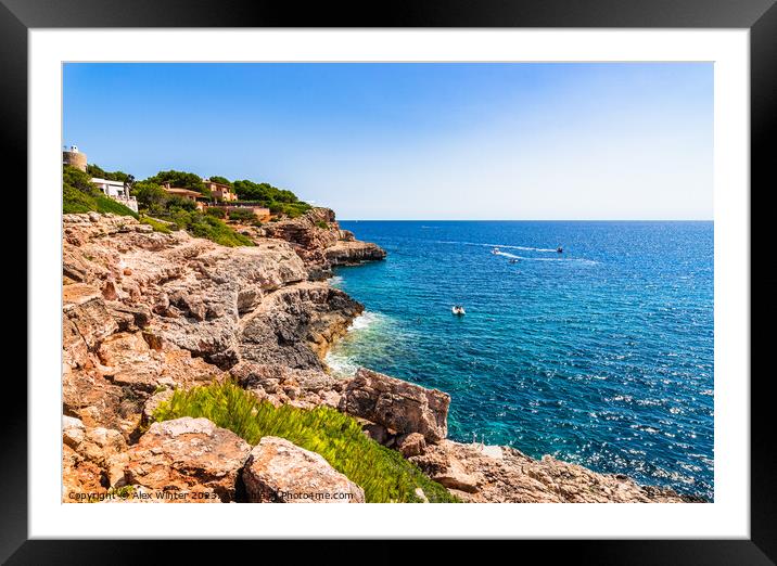 Mediterranean Sea balearic islands Framed Mounted Print by Alex Winter