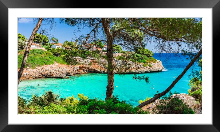 Cala Anguila Mallorca Framed Mounted Print by Alex Winter