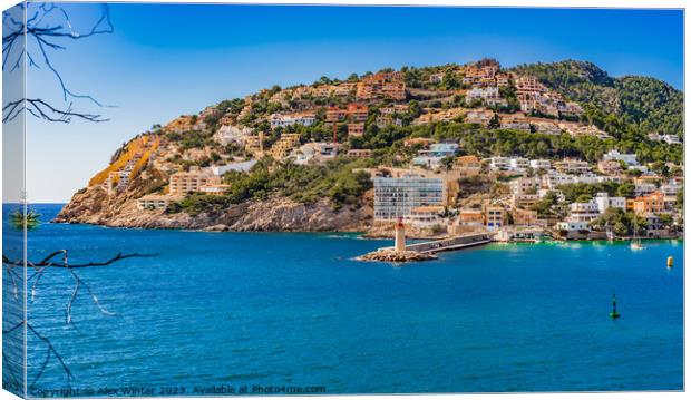 View of the coast landscape in Port de Andratx Canvas Print by Alex Winter