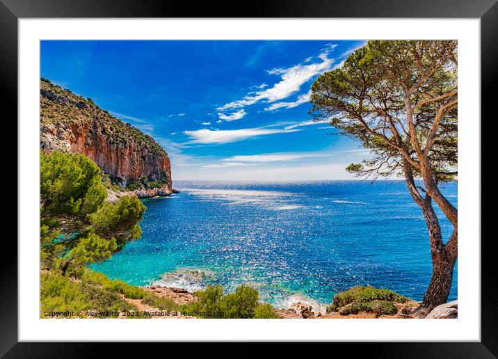 Beautiful island landscape Framed Mounted Print by Alex Winter