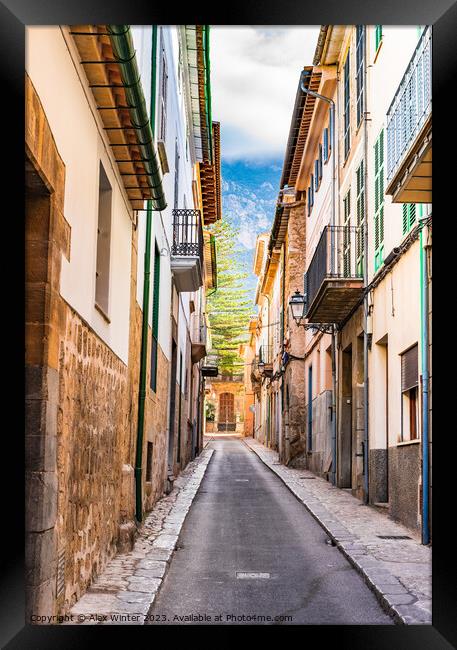 street at the old town of Soller Framed Print by Alex Winter