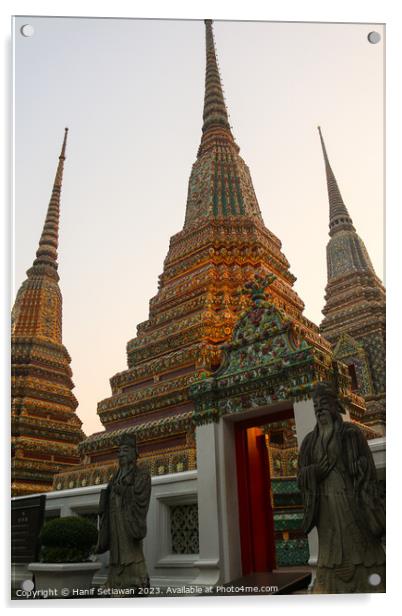First entrance of Phra Chedi Rai with two guardian Acrylic by Hanif Setiawan