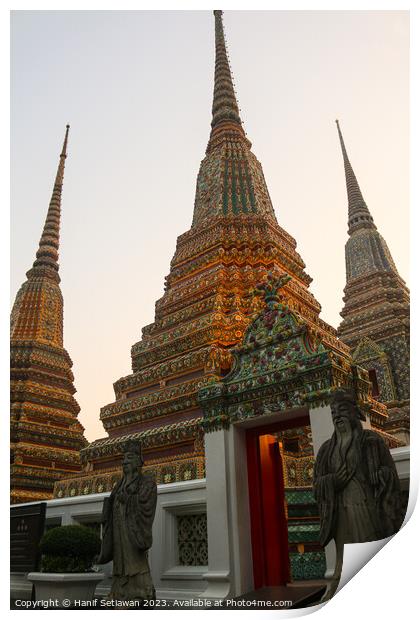 First entrance of Phra Chedi Rai with two guardian Print by Hanif Setiawan